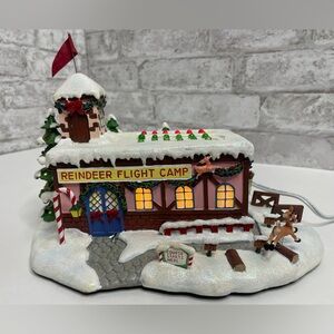 Vintage Hawthorne Village Rudolph’s Christmas Town Coach Comet’s Flight Camp